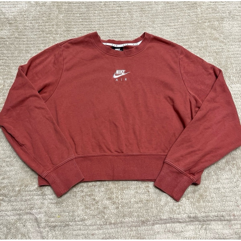 Nike Air Red Cropped Sweatshirt Pullover Athletic Apparel Women's size xxl
